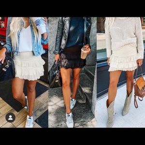 Free People ruffle skirt, size small